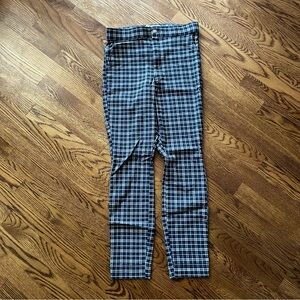 Hollister Plaid Bottoms in Blue and Black